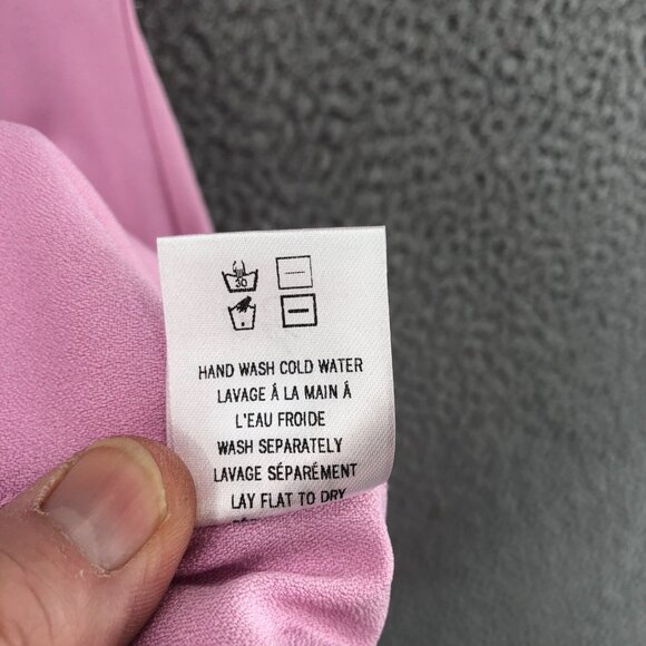 Tobi Dress Womens Small Pink Plunging V Stretch Mini Shift Short Sleeve Formal - Picture 7 of 10